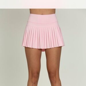 Gold Hinge Pleated Women's Tennis Skirt